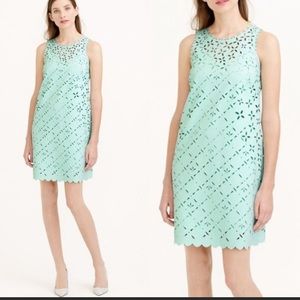 J. Crew Laser Cut Shift Dress Mint Size 0